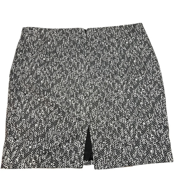 Express Womens Size 12 Black & White Abstract Print Back Zip Straight Skirt EUC - Picture 4 of 13